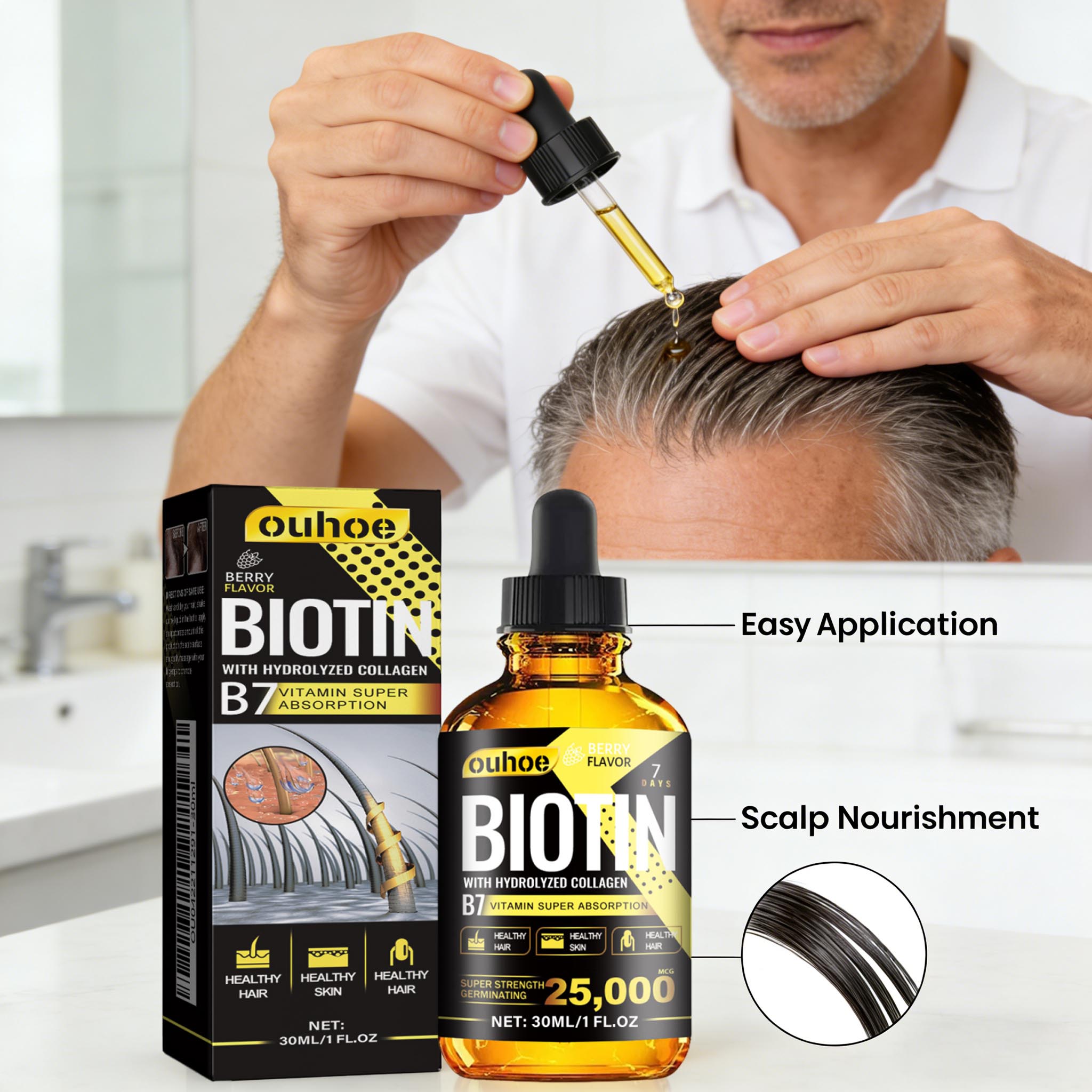 Hair Care Ginseng - Olejek do włosów z biotyną, serum