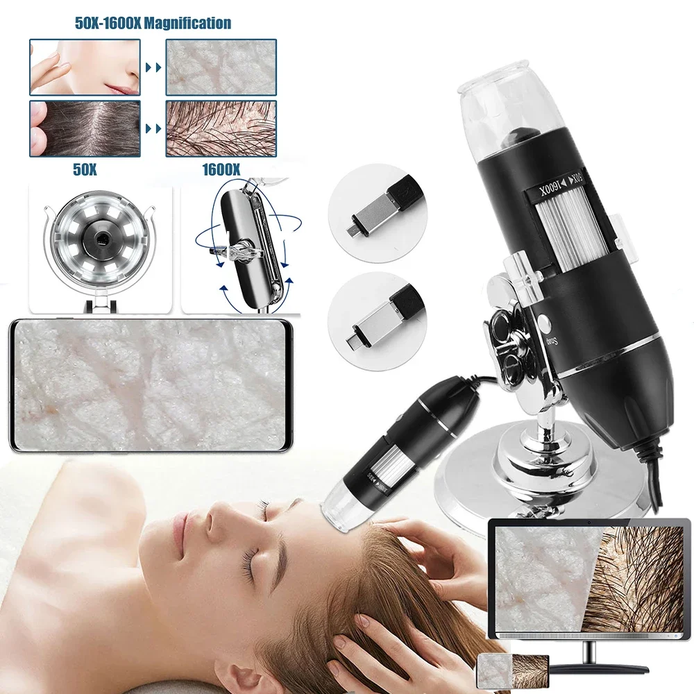 Hair Porosity Test - Profesjonalny analizator skóry Analizator twarzy Dermatoskop