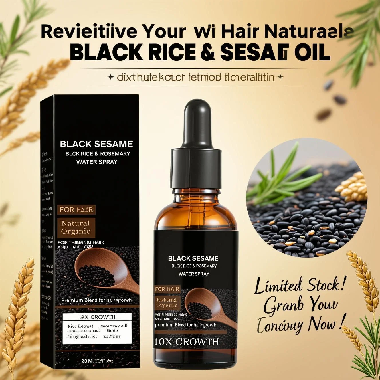 Caffeine Hair Serum - Serum do wzrostu włosów z czarnym